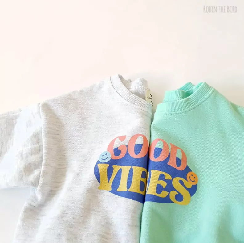 Saerobin - Korean Children Fashion - #todddlerfashion - Smile Lettering Sweatshirt