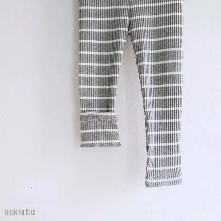 Saerobin - Korean Children Fashion - #toddlerclothing - Stripes Rib Leggings - 7
