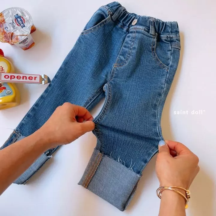Saint Doll - Korean Children Fashion - #Kfashion4kids - Roll-up Jeans  - 5