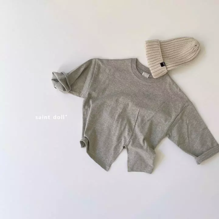 Saint Doll - Korean Children Fashion - #childofig - Unbalance Slit Tee] - 5