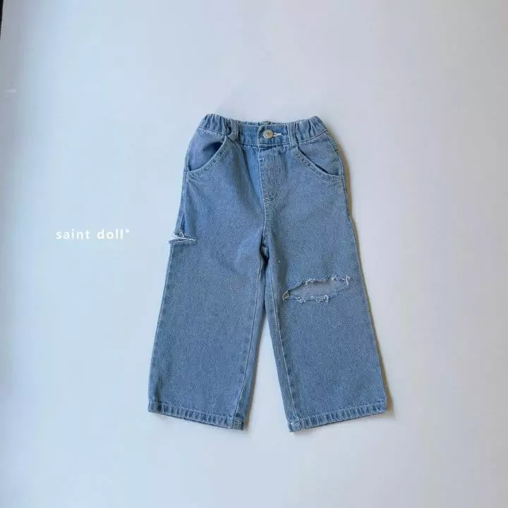 Saint Doll - Korean Children Fashion - #prettylittlegirls - Knee Vintage Wide Pants - 4