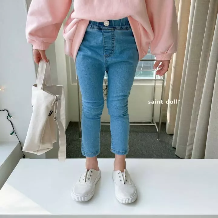 Saint Doll - Korean Children Fashion - #childofig - Denim Leggings - 8