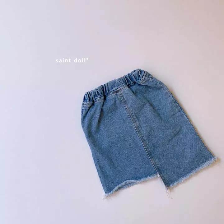 Saint Doll - Korean Children Fashion - #childrensboutique - Unbal Denim Skirt - 6