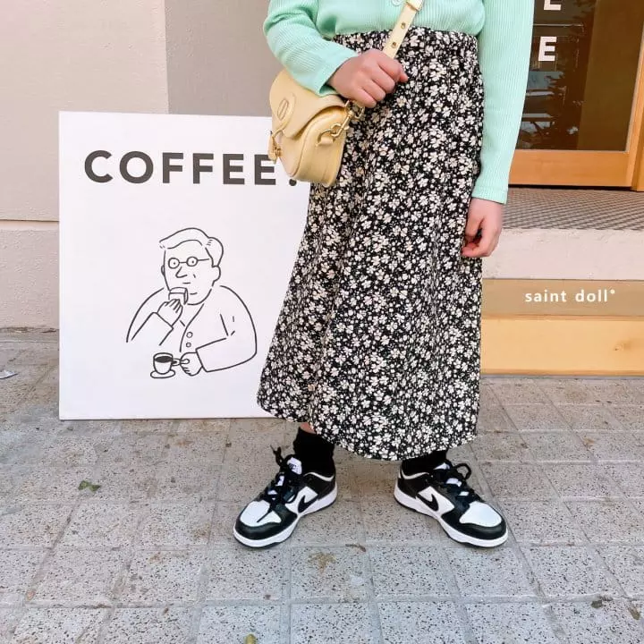 Saint Doll - Korean Children Fashion - #designkidswear - Flower Long Skirt - 10