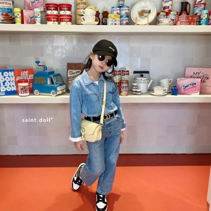 Saint Doll - Korean Children Fashion - #fashionkids - Two Tone Denim Shirt - 8