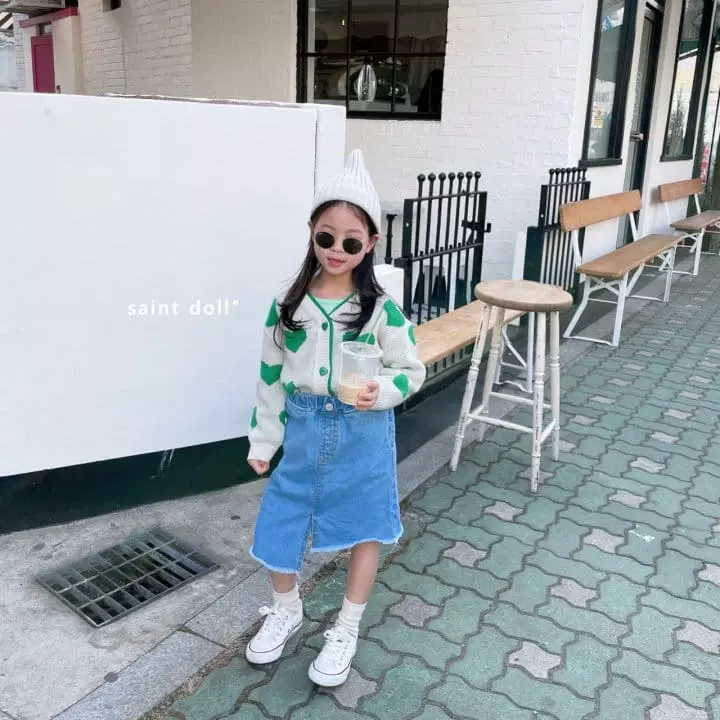 Saint Doll - Korean Children Fashion - #fashionkids - Unbal Denim Skirt - 9