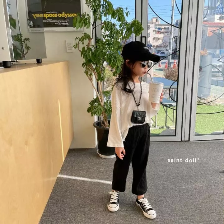 Saint Doll - Korean Children Fashion - #fashionkids - Rib Wide Pants - 9