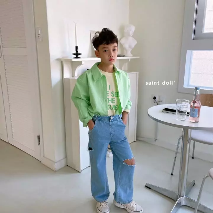 Saint Doll - Korean Children Fashion - #kidsshorts - Knee Vintage Wide Pants - 10