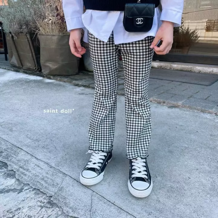 Saint Doll - Korean Children Fashion - #kidsshorts - Maple Check Pants - 9