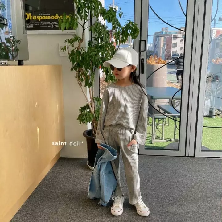 Saint Doll - Korean Children Fashion - #kidsshorts - Rib Boxy Tee - 9