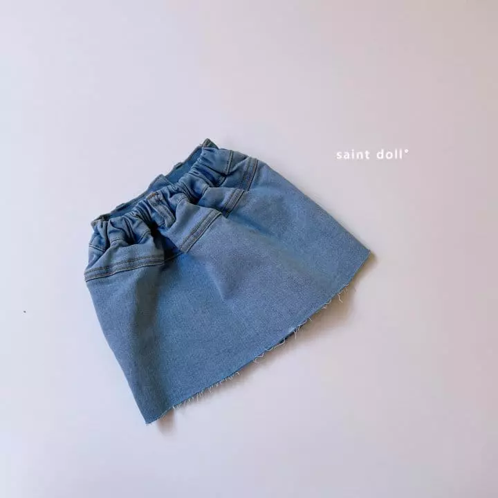 Saint Doll - Korean Children Fashion - #kidsstore - Chese Denim Skrit - 6