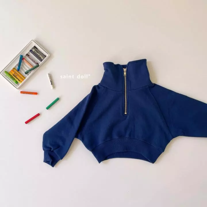 Saint Doll - Korean Children Fashion - #kidsstore - Simple Half Zip-up - 7