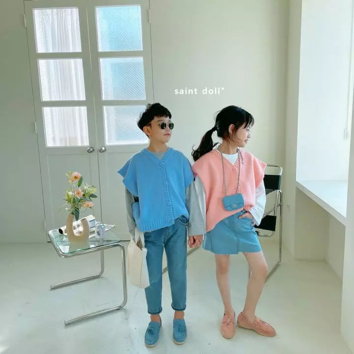 Saint Doll - Korean Children Fashion - #kidsstore - V Open Vest - 8