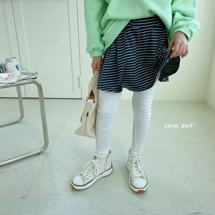 Saint Doll - Korean Children Fashion - #kidsstore - Stripes Whole Leggings - 7