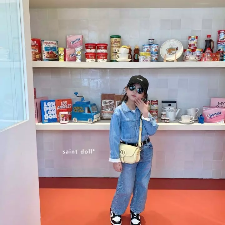 Saint Doll - Korean Children Fashion - #kidzfashiontrend - Two Tone Denim Shirt - 11