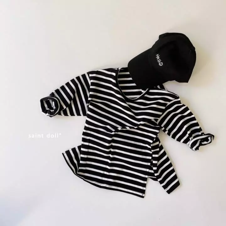 Saint Doll - Korean Children Fashion - #kidzfashiontrend - Stirpes Slit Tee - 6
