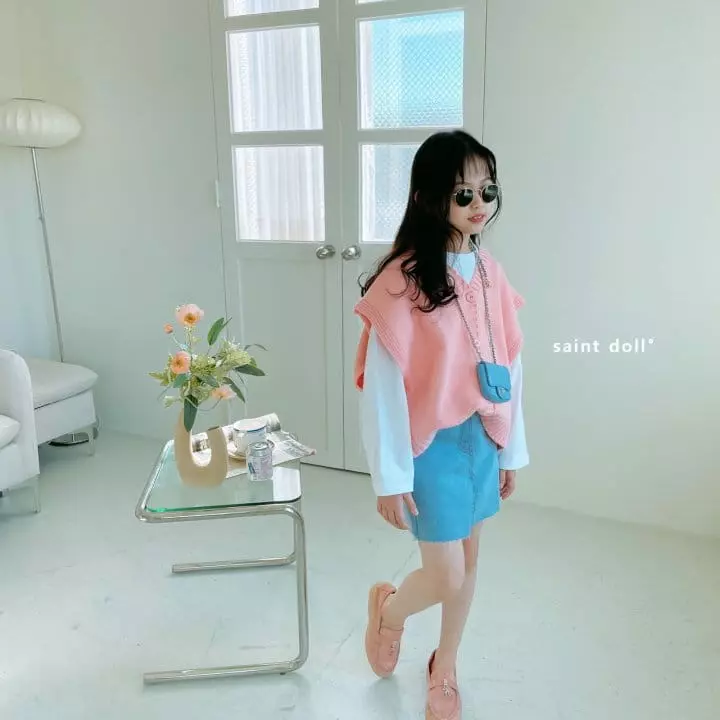 Saint Doll - Korean Children Fashion - #kidzfashiontrend - V Open Vest - 9