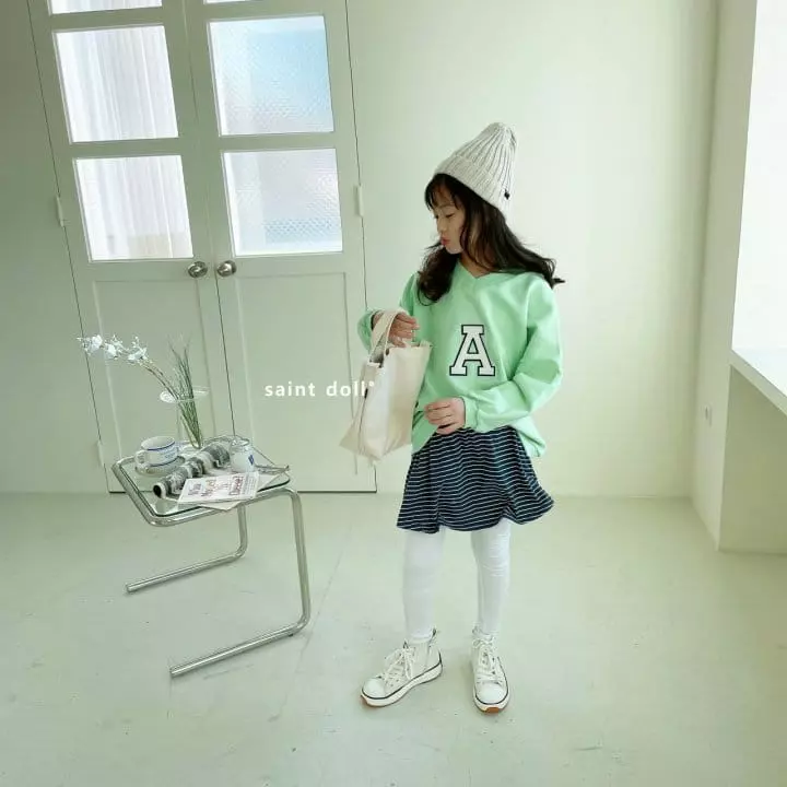 Saint Doll - Korean Children Fashion - #kidzfashiontrend - Stripes Whole Leggings - 8