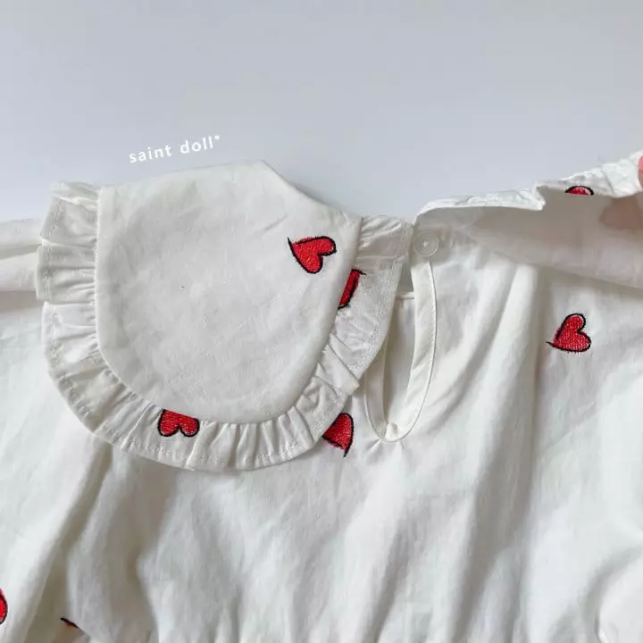 Saint Doll - Korean Children Fashion - #littlefashionista - Hear Embroidery One-piece - 6