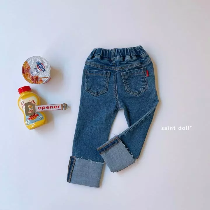 Saint Doll - Korean Children Fashion - #littlefashionista - Roll-up Jeans  - 6