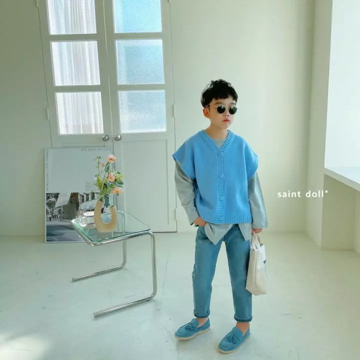 Saint Doll - Korean Children Fashion - #littlefashionista - V Open Vest - 11