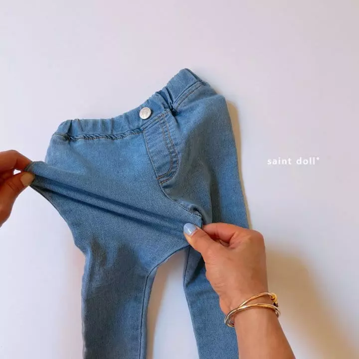 Saint Doll - Korean Children Fashion - #littlefashionista - Denim Leggings - 4