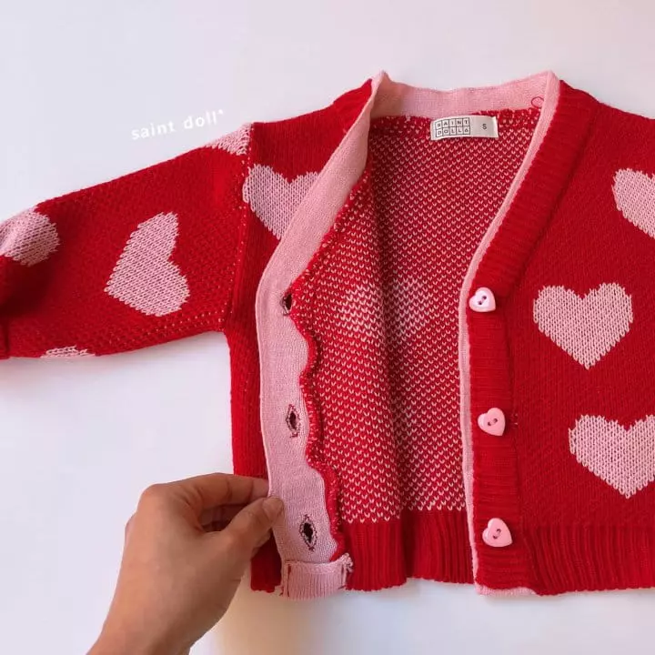 Saint Doll - Korean Children Fashion - #minifashionista - Heatrt Cardigan - 6