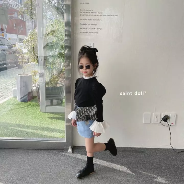 Saint Doll - Korean Children Fashion - #minifashionista - Chese Denim Skrit - 11