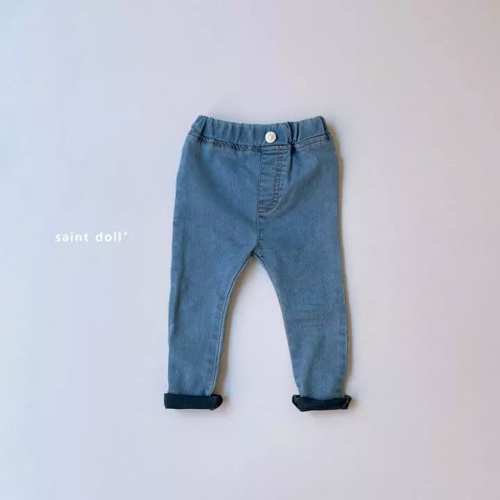 Saint Doll - Korean Children Fashion - #minifashionista - Denim Leggings - 5