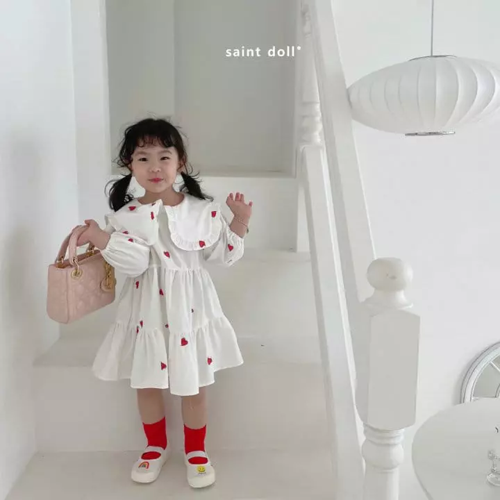 Saint Doll - Korean Children Fashion - #prettylittlegirls - Hear Embroidery One-piece - 9