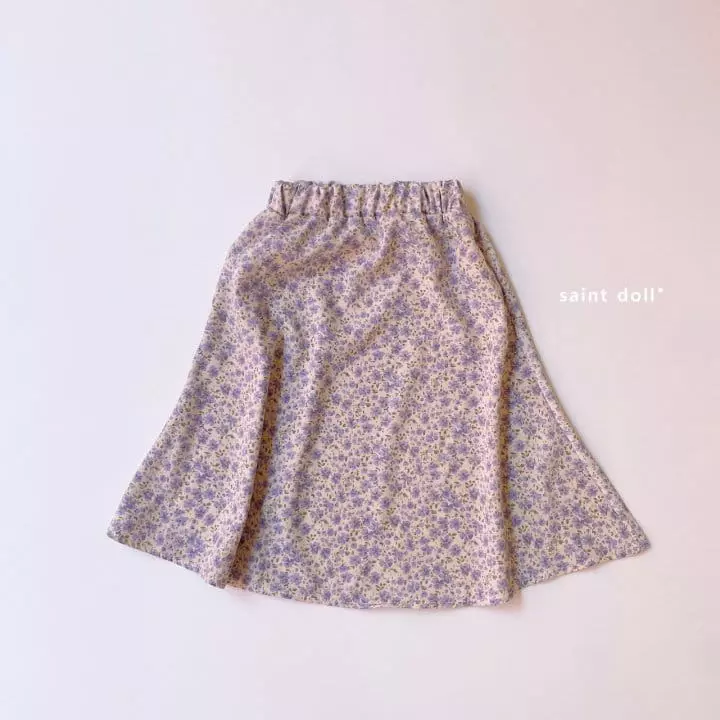 Saint Doll - Korean Children Fashion - #minifashionista - Flower Long Skirt - 4