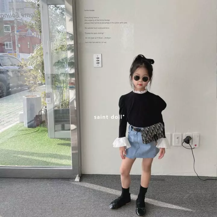 Saint Doll - Korean Children Fashion - #prettylittlegirls - Chese Denim Skrit - 12