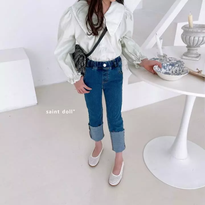 Saint Doll - Korean Children Fashion - #prettylittlegirls - Roll-up Jeans  - 9