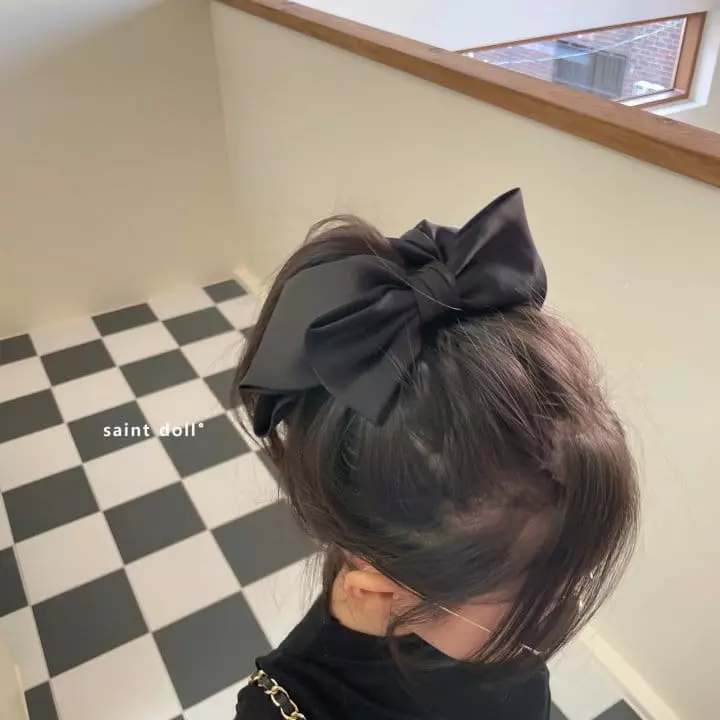 Saint Doll - Korean Children Fashion - #stylishchildhood - Point Big Ribbon Hairpin - 6