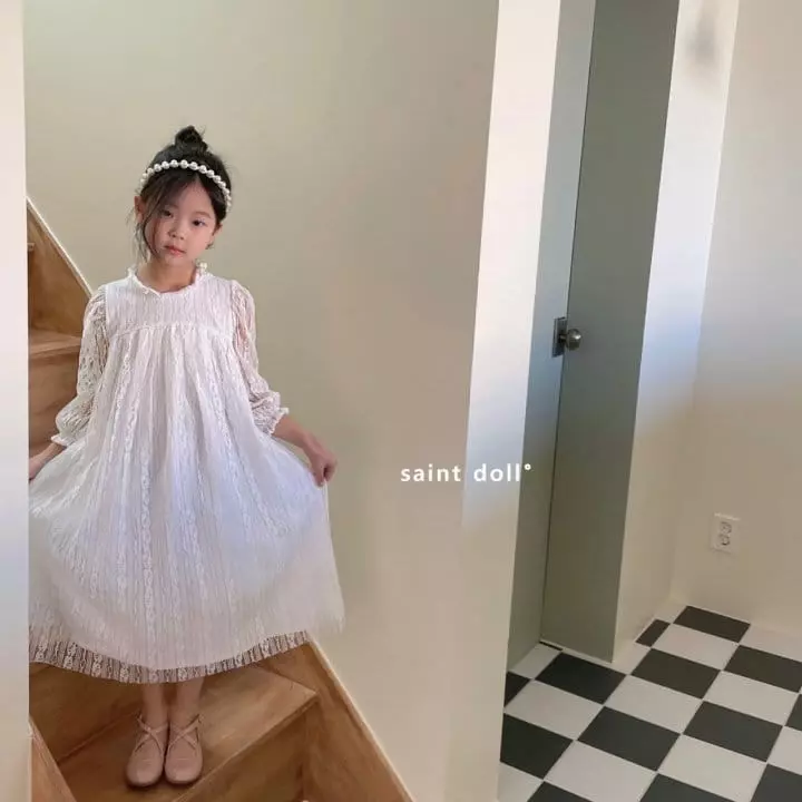 Saint Doll - Korean Children Fashion - #todddlerfashion - Lace One-piece - 6