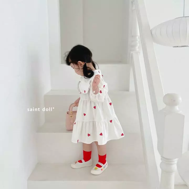 Saint Doll - Korean Children Fashion - #toddlerclothing - Hear Embroidery One-piece - 11
