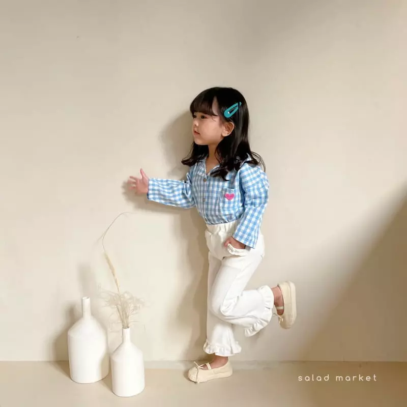 Salad Market - Korean Children Fashion - #Kfashion4kids - Heart Check Shirt - 6