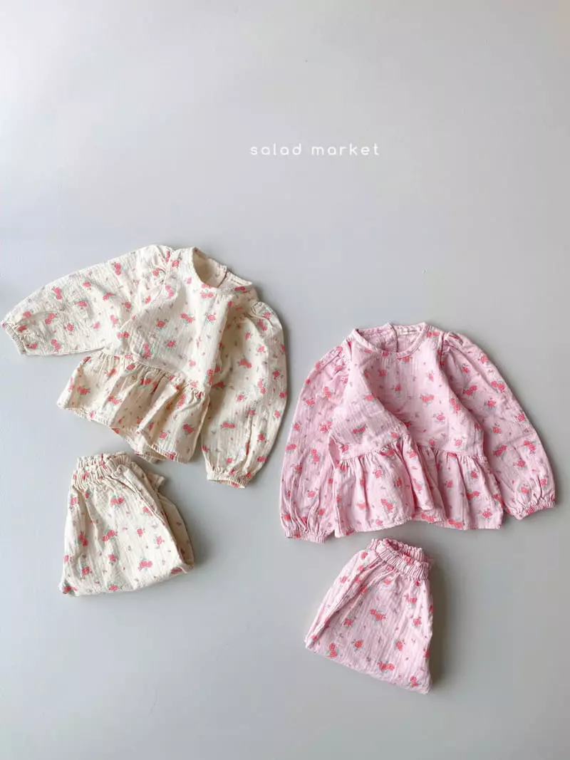 Salad Market - Korean Children Fashion - #magicofchildhood - Roren Flower Pants - 12