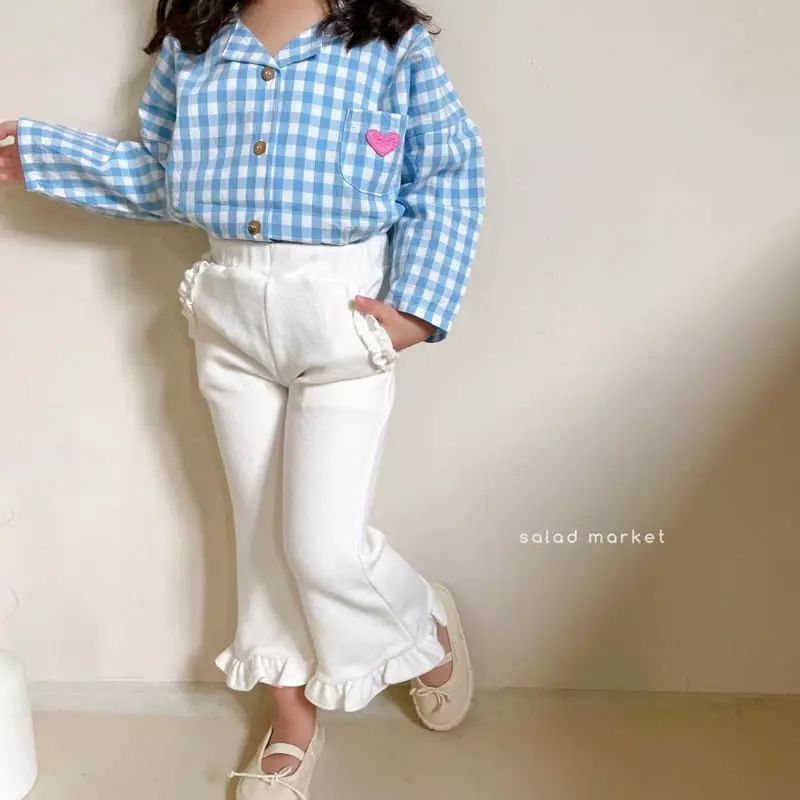 Salad Market - Korean Children Fashion - #minifashionista - Heart Check Shirt - 9