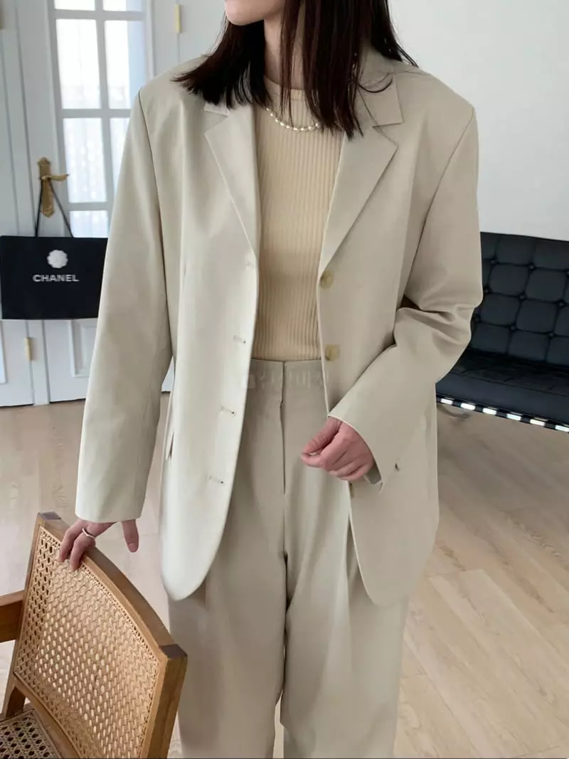 Sendtwo - Korean Women Fashion - #momslook - Natural Jacket - 2