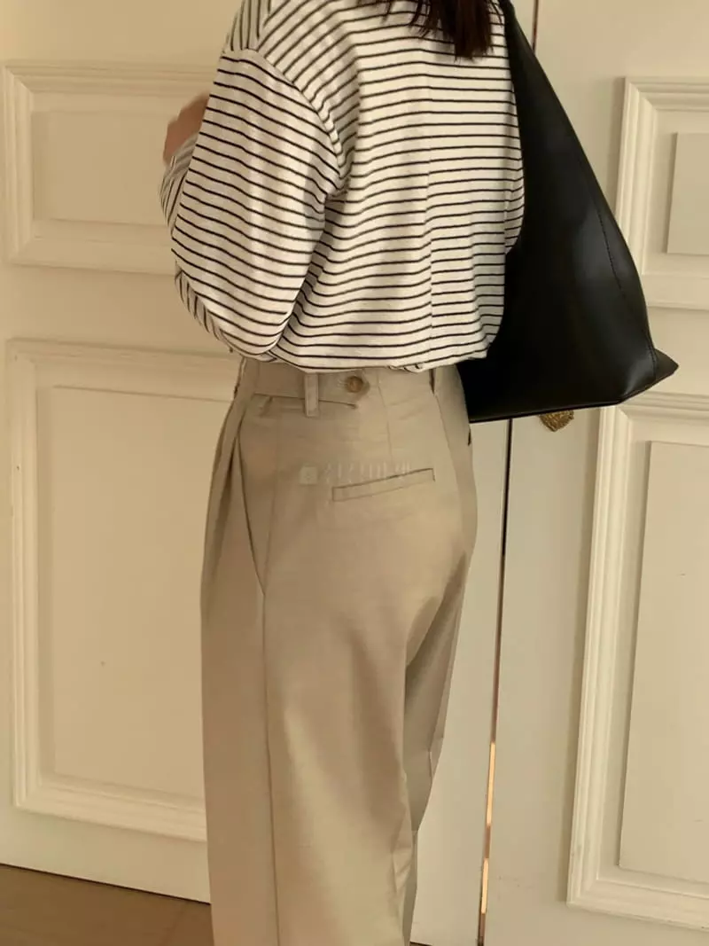 Sendtwo - Korean Women Fashion - #momslook - Natural Pants - 4