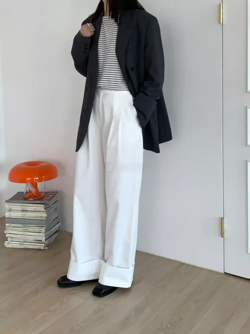 Sendtwo - Korean Women Fashion - #womensfashion - Rollup Banding Pants - 2