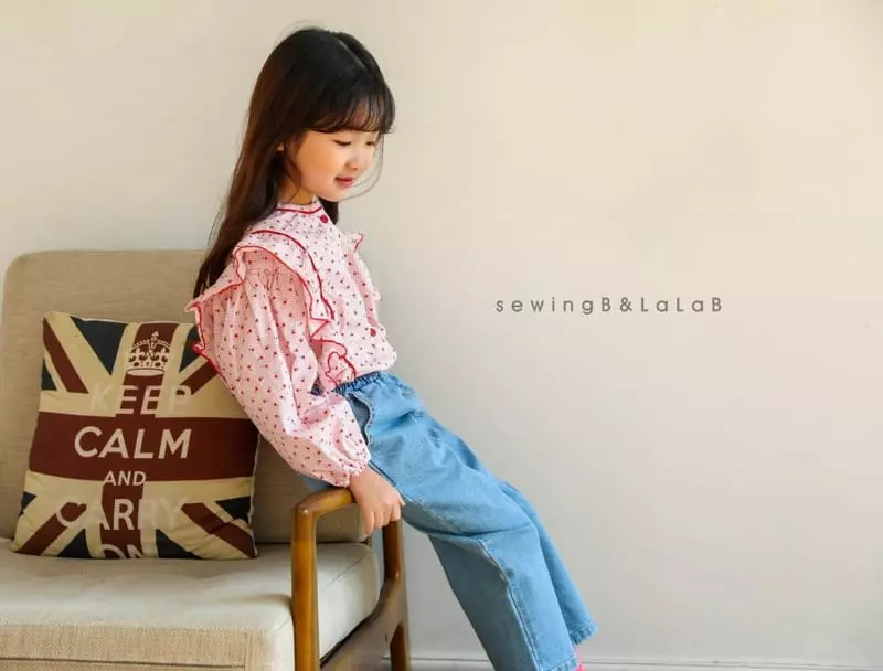 Sewing B - Korean Children Fashion - #Kfashion4kids - Check Flower Blouse - 10