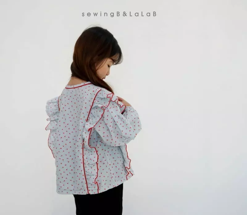 Sewing B - Korean Children Fashion - #childofig - Check Flower Blouse - 2
