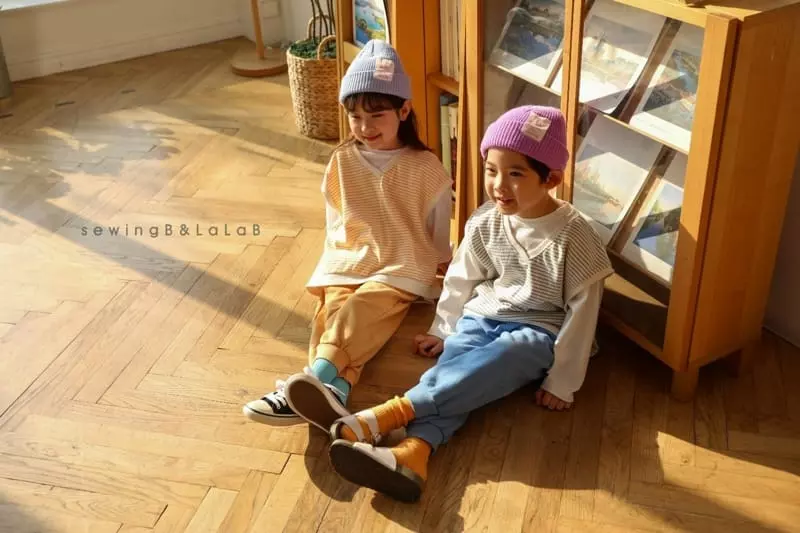 Sewing B - Korean Children Fashion - #childofig - Stripes V Vest - 6