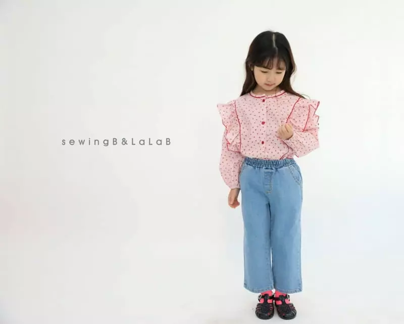 Sewing B - Korean Children Fashion - #childrensboutique - Check Flower Blouse - 4