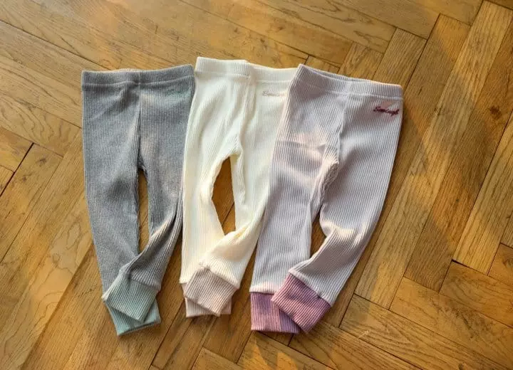 Sewing B - Korean Children Fashion - #designkidswear - Rib Color Leggings - 6