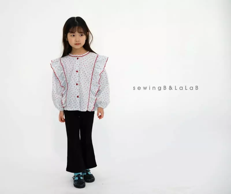 Sewing B - Korean Children Fashion - #discoveringself - Check Flower Blouse - 5
