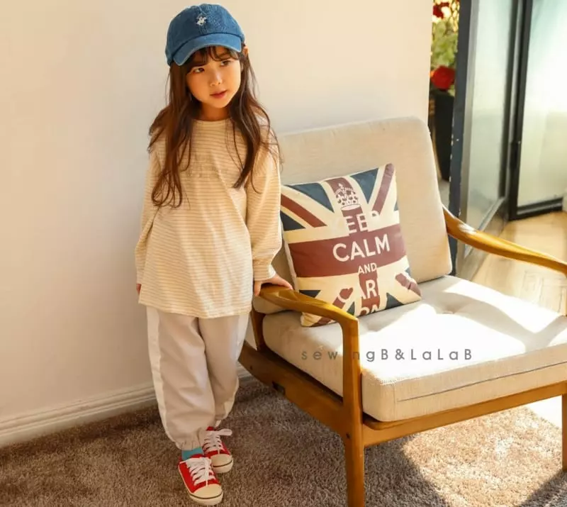 Sewing B - Korean Children Fashion - #discoveringself - Stripes Hey Tee - 10