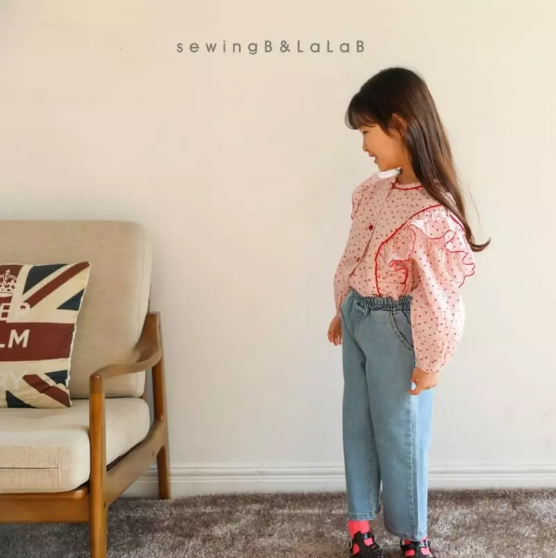 Sewing B - Korean Children Fashion - #fashionkids - Check Flower Blouse - 6
